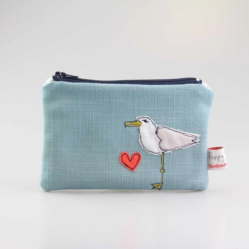Seagull Embroidered Coin Purse - Poppy Treffry - Ruby's Home Store