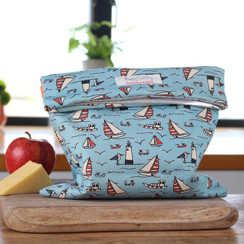 Seaside - Organic Cotton Lunch Bag - Poppy Treffry - Ruby's Home Store