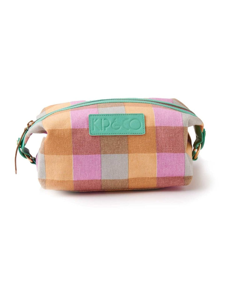 Sherbet Tartan Toiletry Bag - Kip & Co - Ruby's Home Store