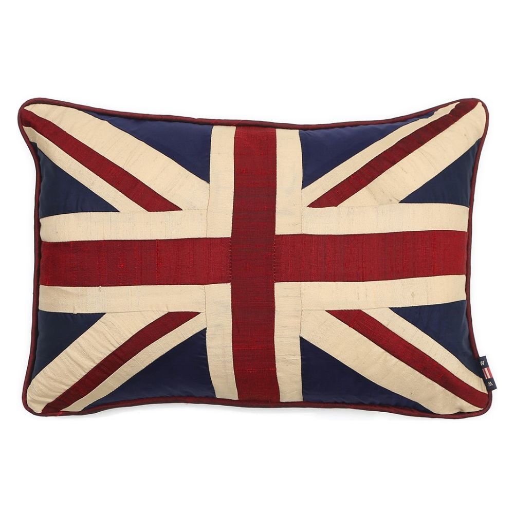 Silk Union Jack Cushion - Ruby's Home Store