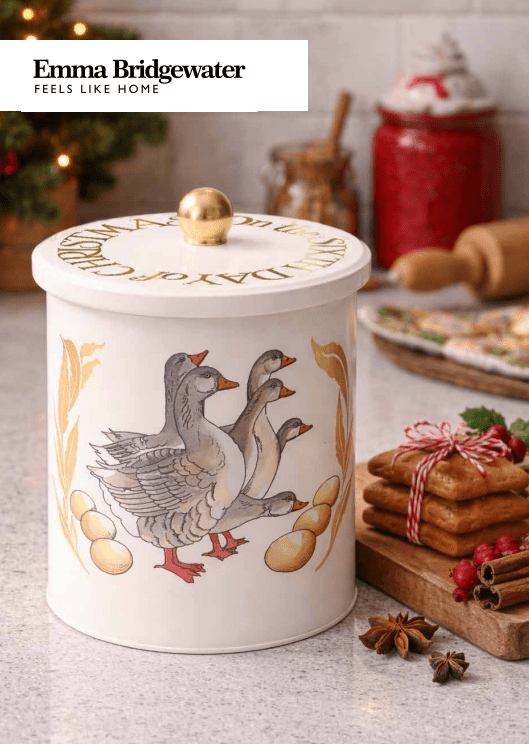 Six Geese A Laying Biscuit Barrel - Emma Bridgewater - Ruby&