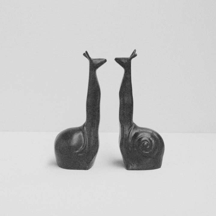 Snail Bookends - Black - White Moose - Ruby's Home Store