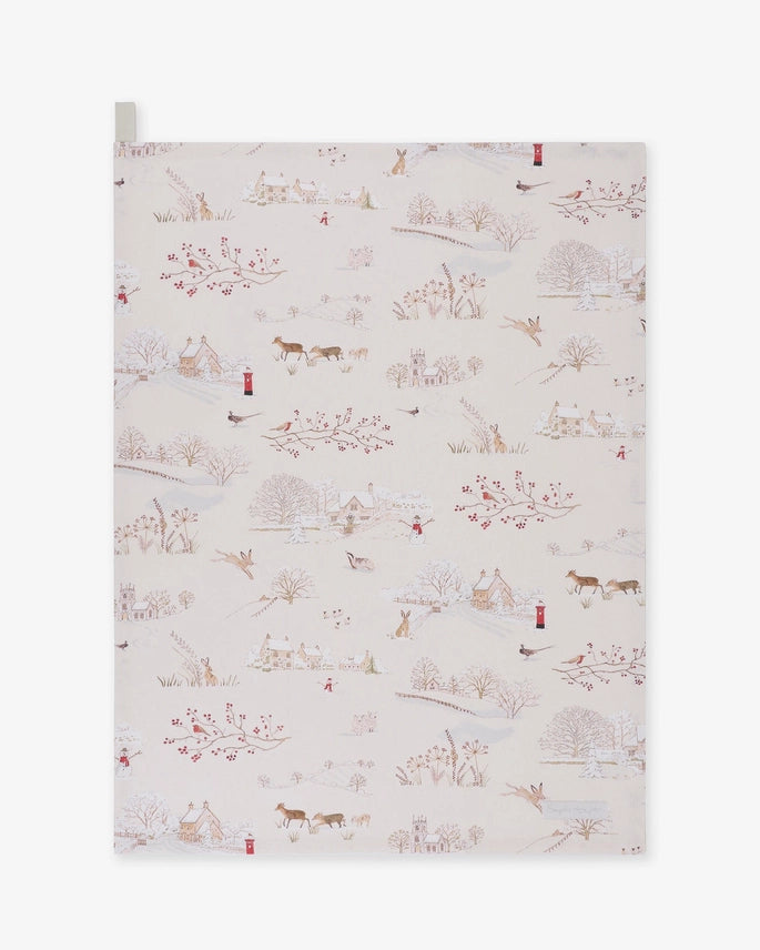 Sophie Allport Snowy Village Tea Towel