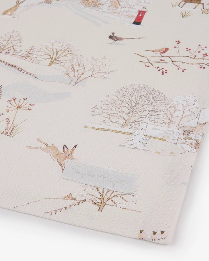 Sophie Allport Snowy Village Tea Towel