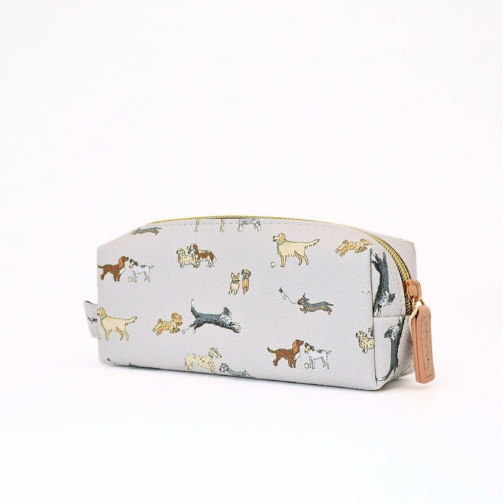 Sophie Allport Doggy Day Care Faux Leather Pencil/Cosmetic Case - Ruby&