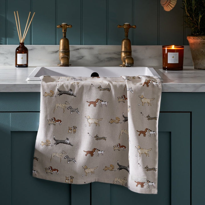 Sophie Allport Doggy Daycare Tea Towel - Ruby&