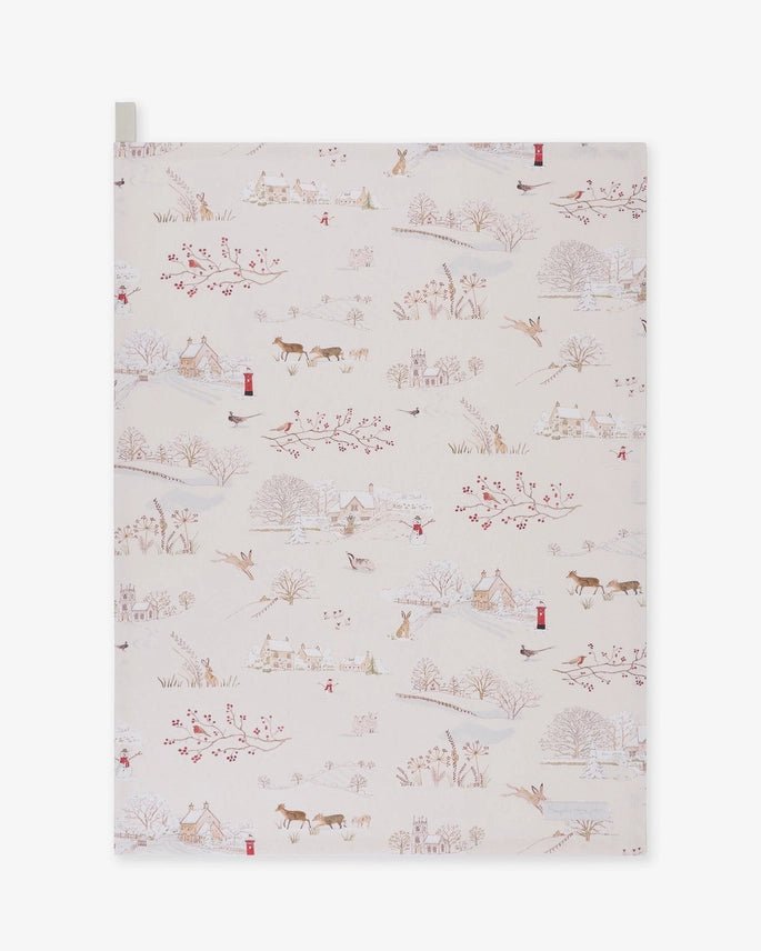 Sophie Allport Snowy Village Tea Towel - Ruby's Home Store