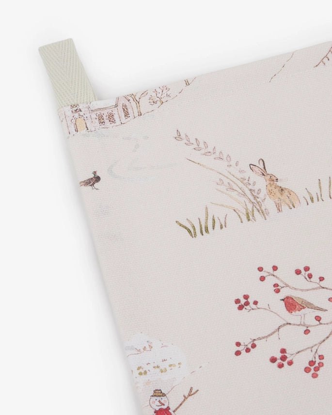 Sophie Allport Snowy Village Tea Towel - Ruby&