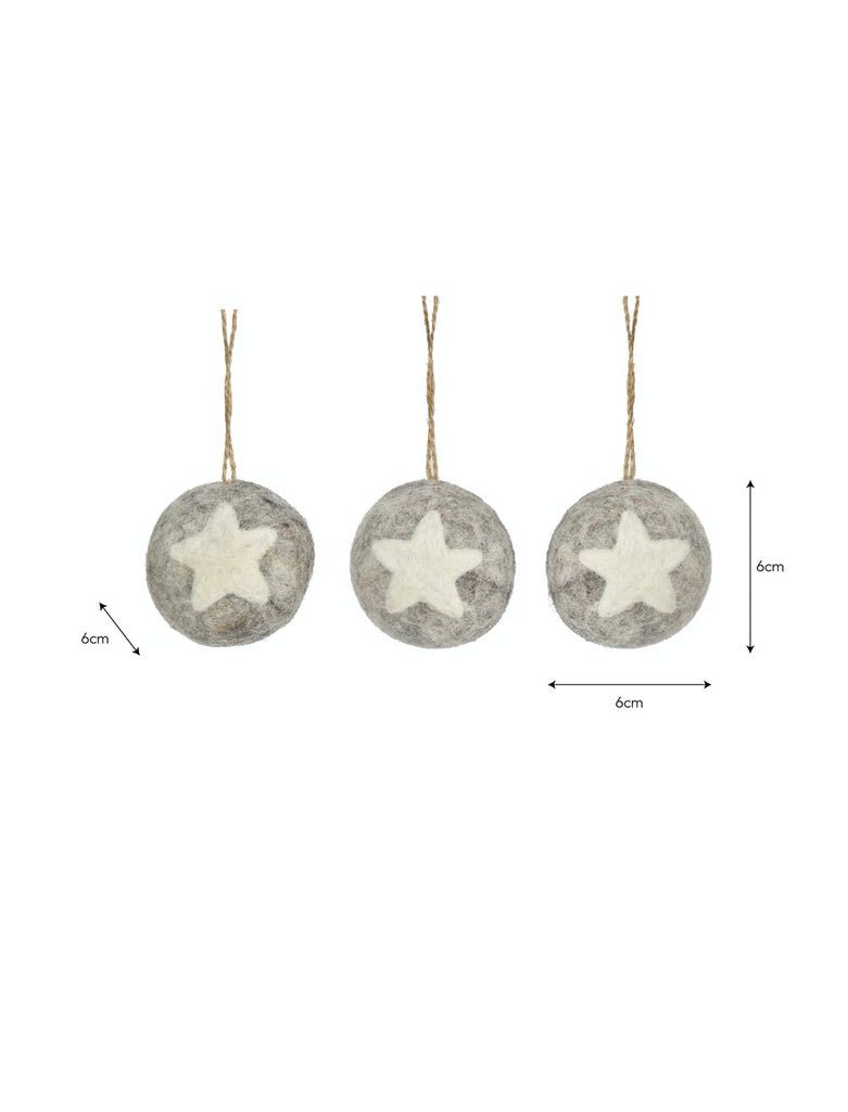 Southwold Star Christmas Bauble - set of 3 - Ruby's Home Store