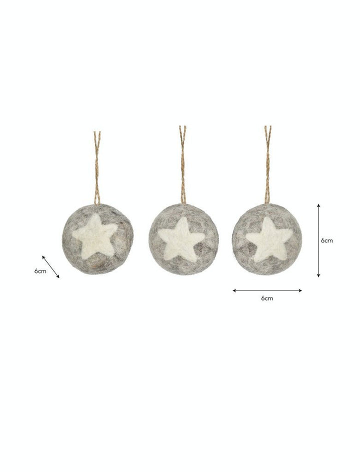 Southwold Star Christmas Bauble - set of 3 - Ruby's Home Store