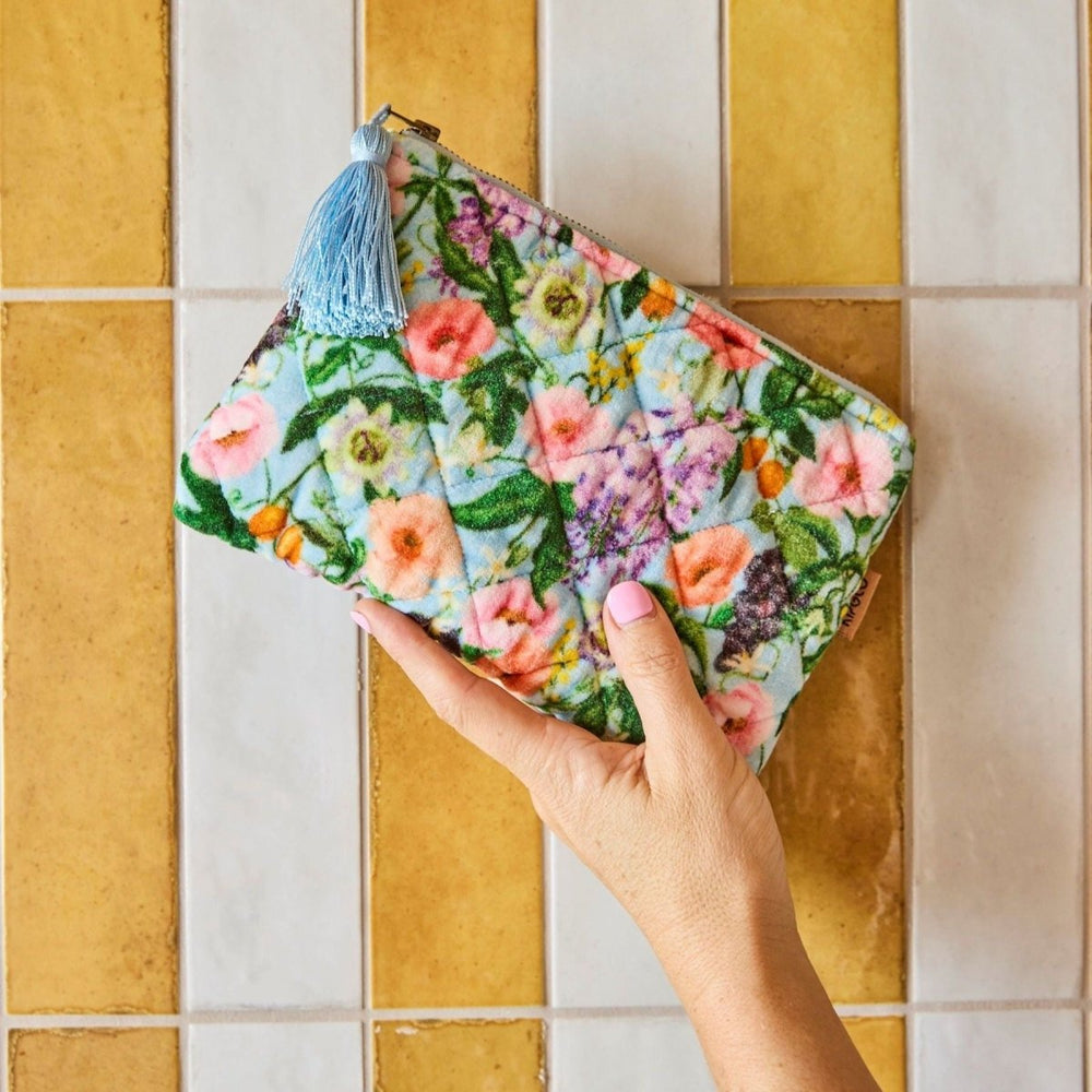 Spring in the Air Velvet Cosmetic Purse - Kip & Co - Ruby's Home Store