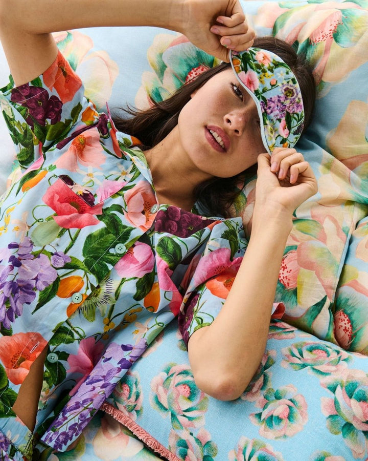 Spring in the Air Velvet Eye Mask Bon Bon - Kip & Co - Ruby's Home Store
