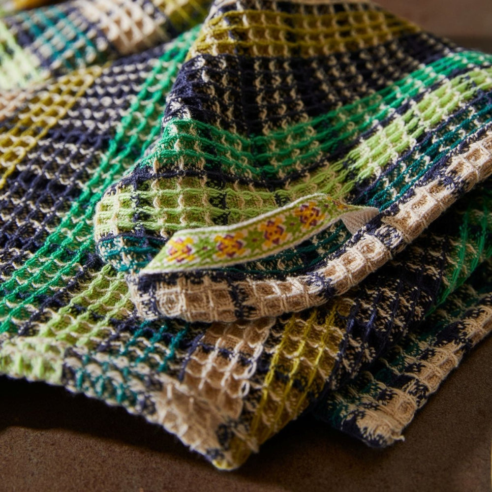 Stela Check Tea Towel - Verdant - Sage x Clare - Ruby's Home Store