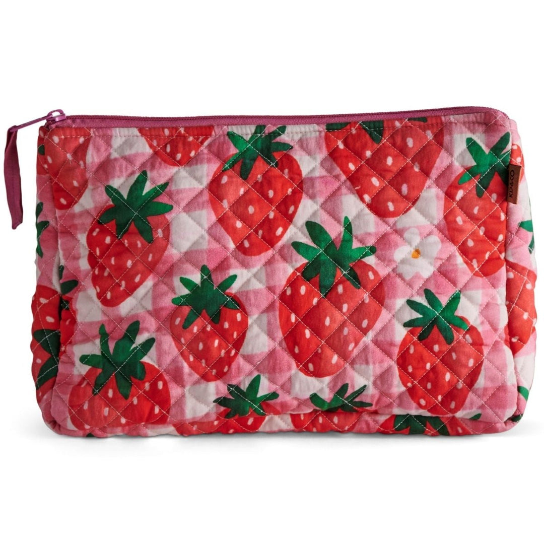 Strawberry Jam Quilted Cotton Toiletry Bag - Kip & Co - Ruby's Home Store