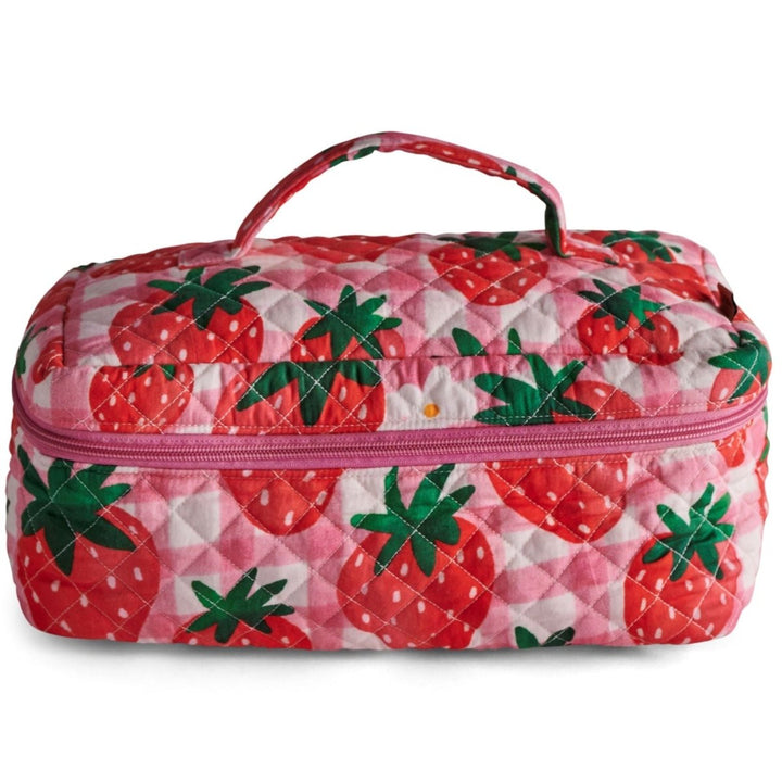 Strawberry Jam Quilted Cotton Toiletry Case - Kip & Co - Ruby's Home Store