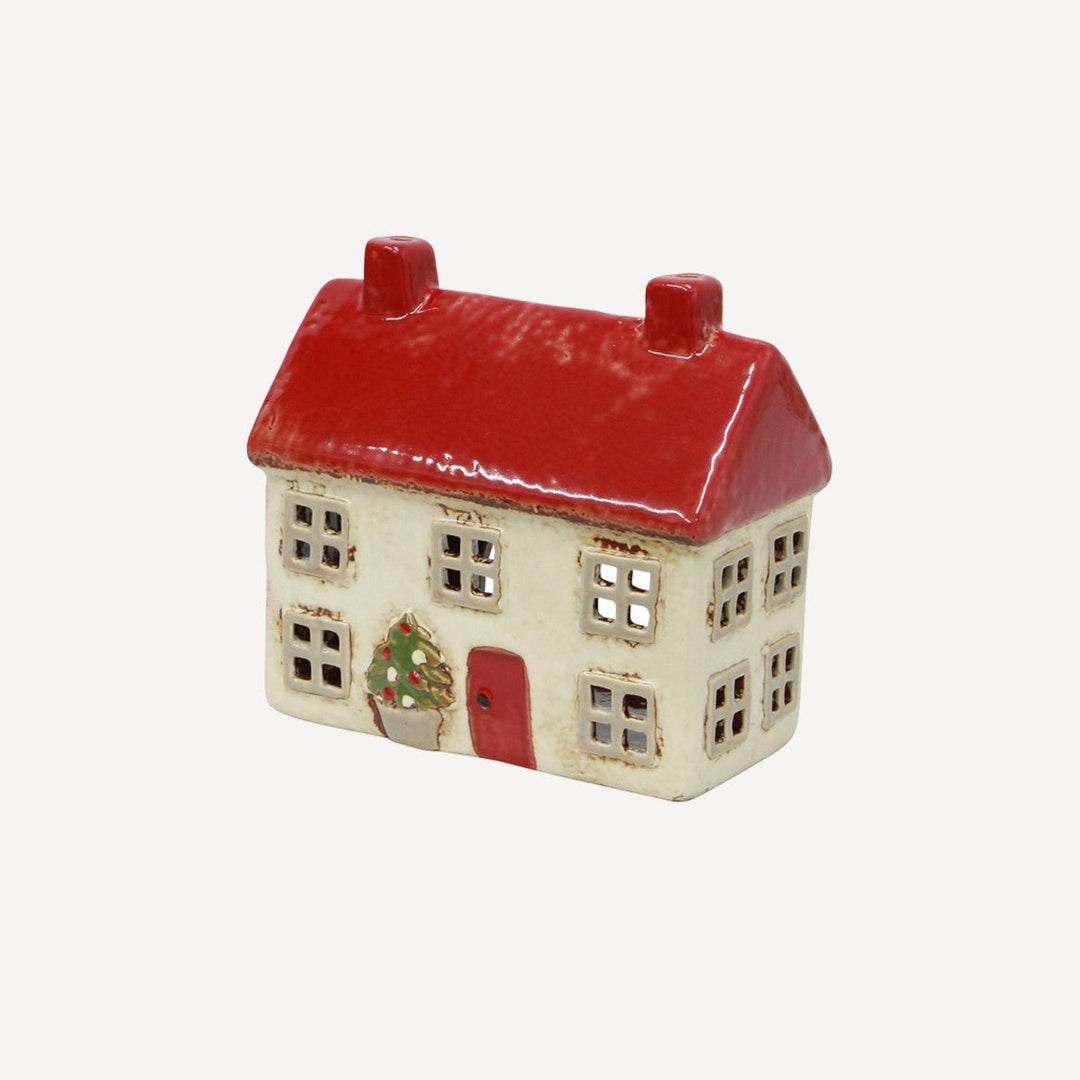 Tea Light Christmas Cottage Stone - Ruby's Home Store