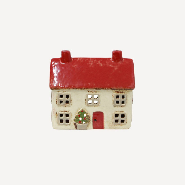 Tea Light Christmas Cottage Stone - Ruby's Home Store