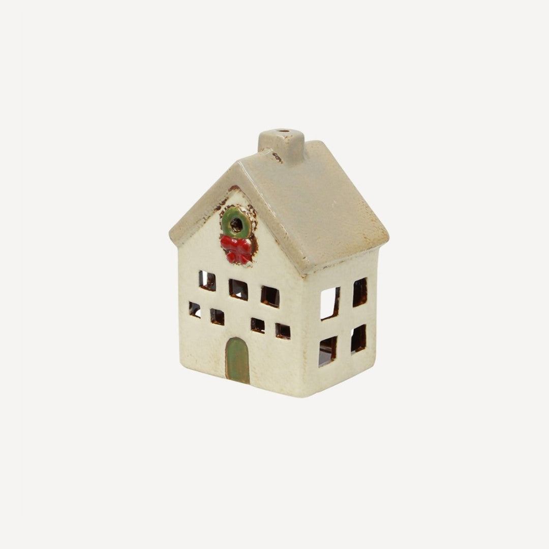 Tea Light Christmas Villa Stone - Ruby's Home Store
