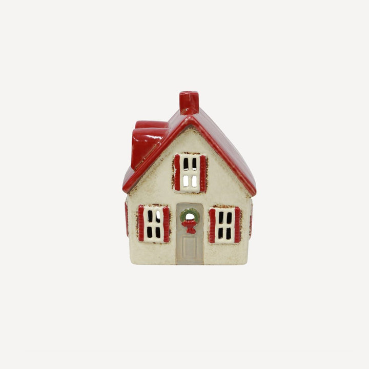 Tea Light Christmas Villa Stone - Ruby's Home Store
