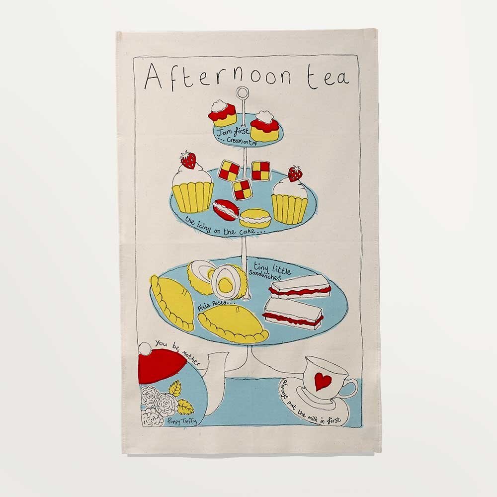 Tea Time Tea Towel - Poppy Treffry ( - Ruby's Home Store