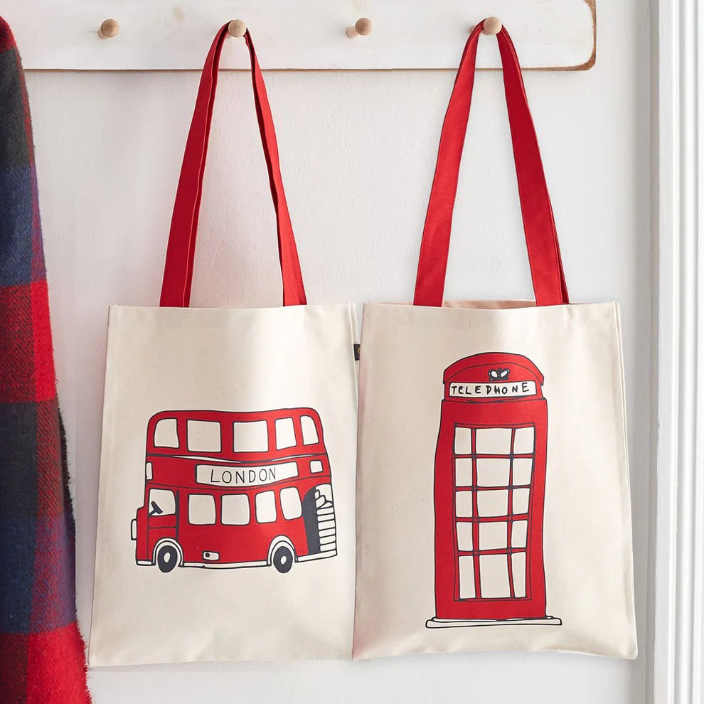 Telephone & Bus Canvas Bag - Victoria Eggs - Ruby's Home Store