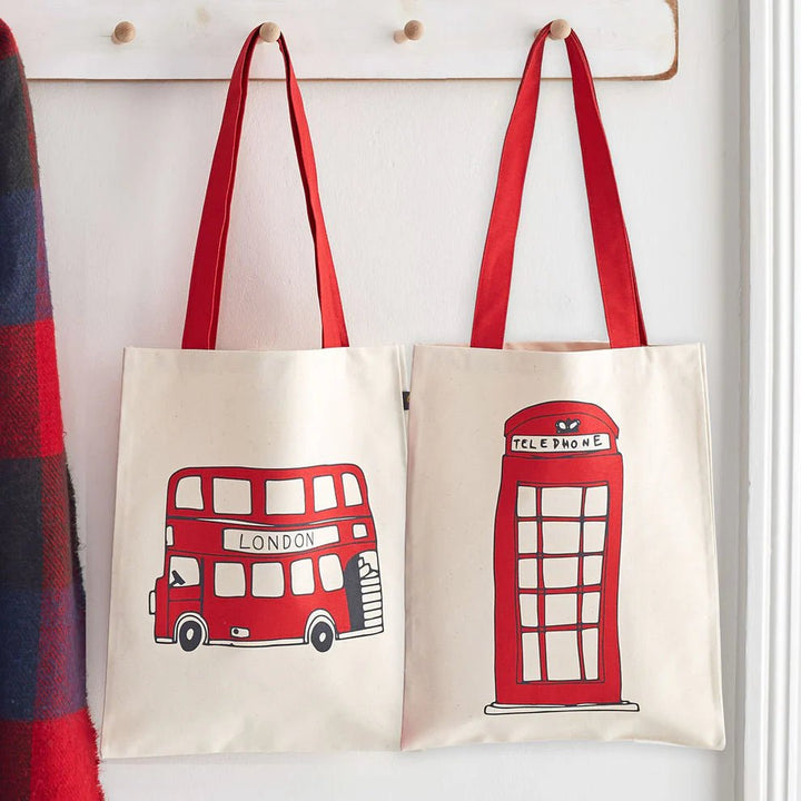 Telephone & Bus Canvas Bag - Victoria Eggs - Ruby's Home Store