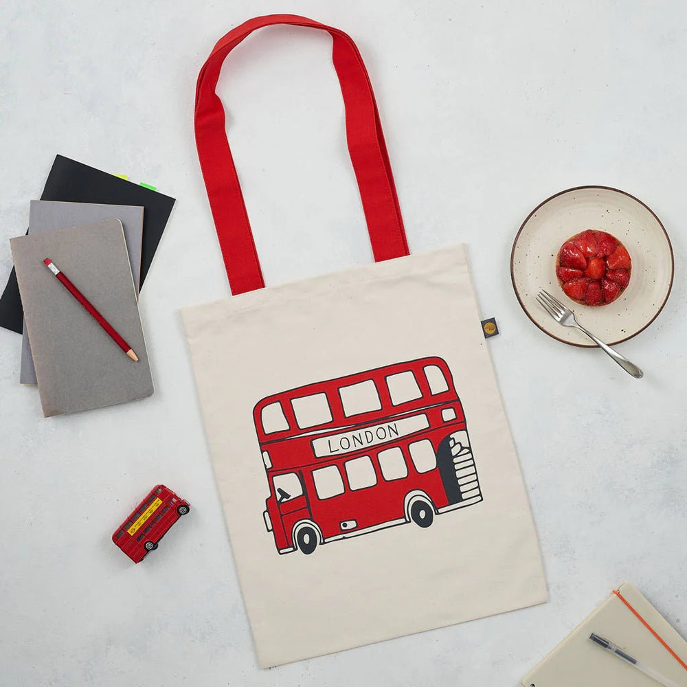 Telephone & Bus Canvas Bag - Victoria Eggs - Ruby's Home Store