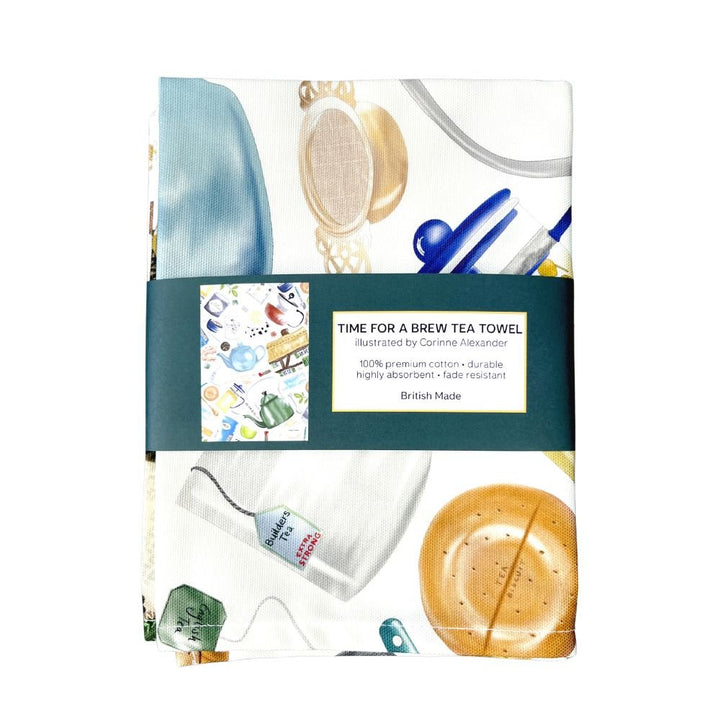 Time For a Brew Tea Towel - Corrine Alexander - Ruby&