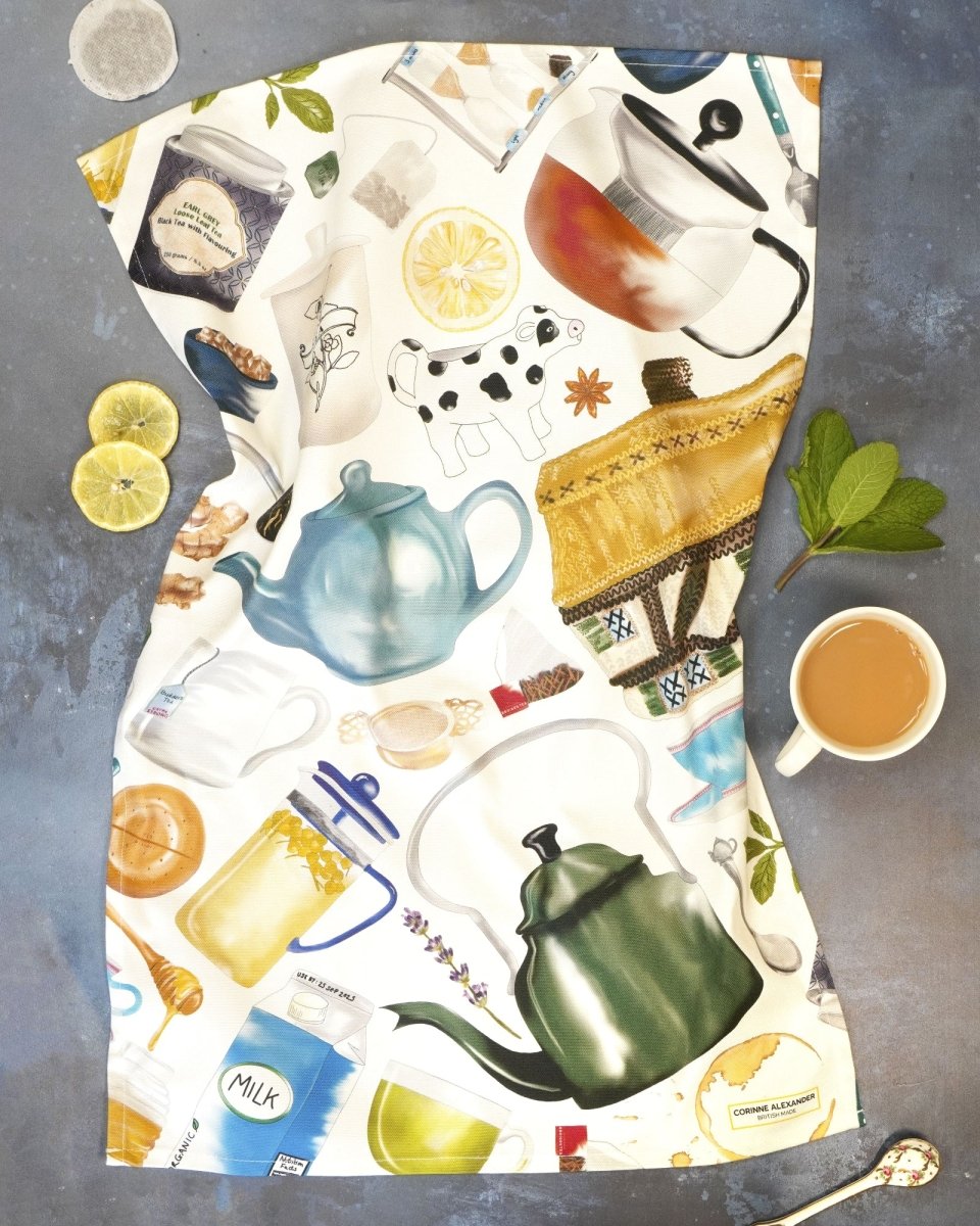 Time For a Brew Tea Towel - Corrine Alexander - Ruby's Home Store