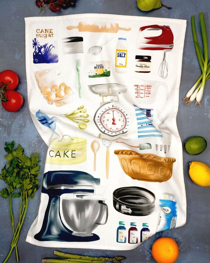 Time To Bake Tea Towel - Corrine Alexander - Ruby&