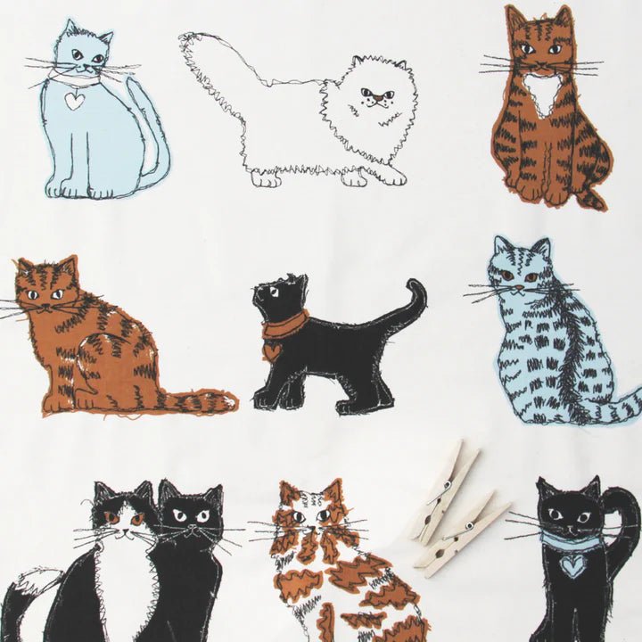 Top Cats Tea Towel - Poppy Treffry - Ruby's Home Store