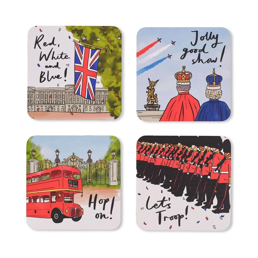 Trooping The Colour Coaster Set – Set of 4 - Victoria Eggs - Ruby's Home Store