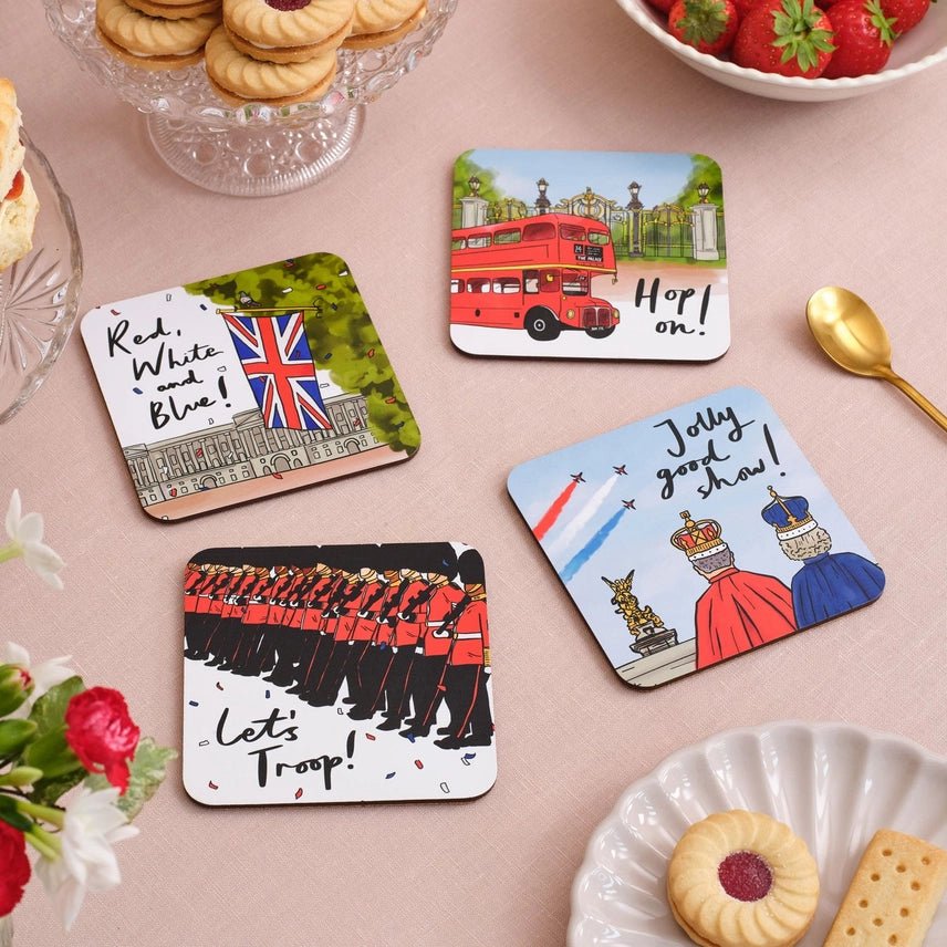 Trooping The Colour Coaster Set – Set of 4 - Victoria Eggs - Ruby's Home Store