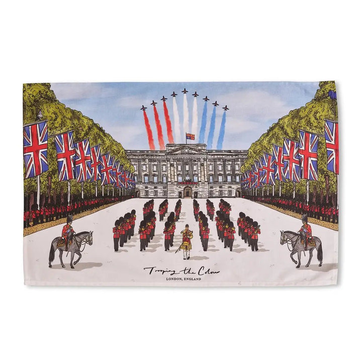 Trooping The Colour Tea Towel - Victoria Eggs - Ruby&