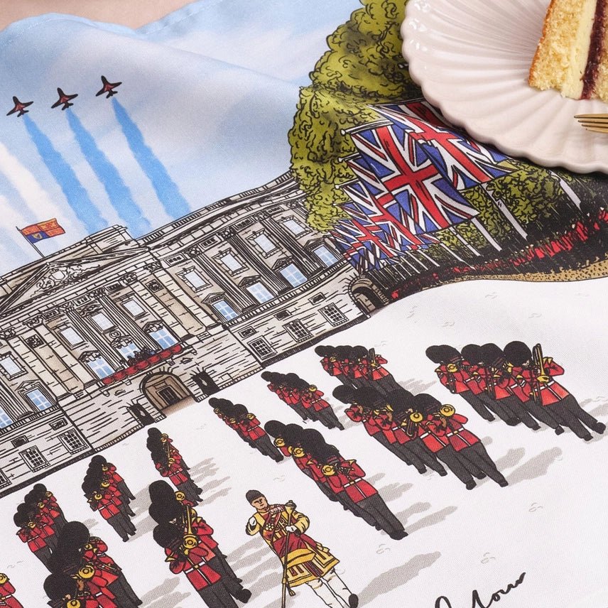 Trooping The Colour Tea Towel - Victoria Eggs - Ruby&