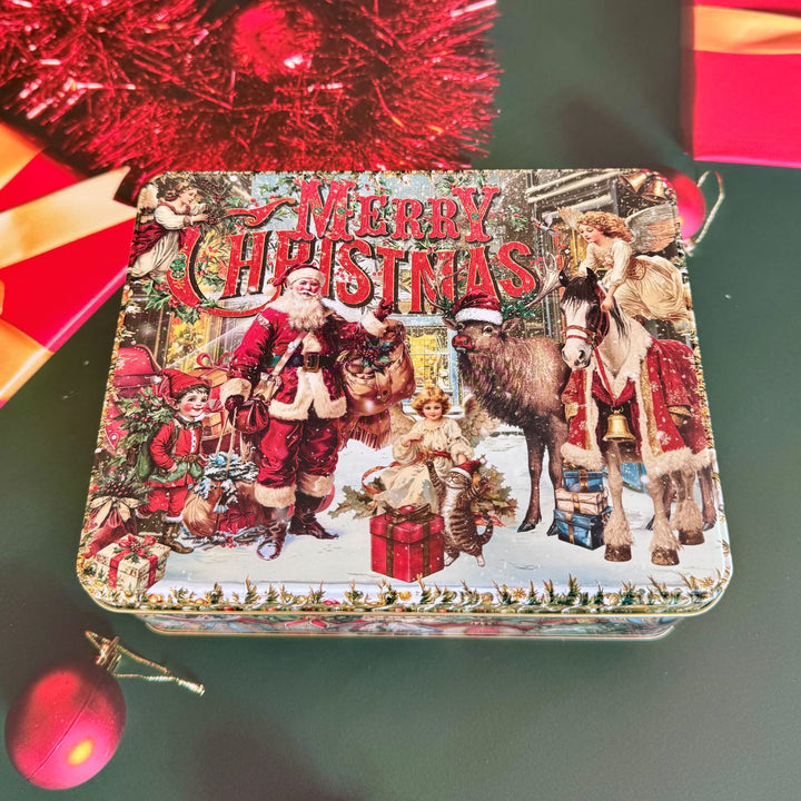 Vintage Christmas Biscuit Tin