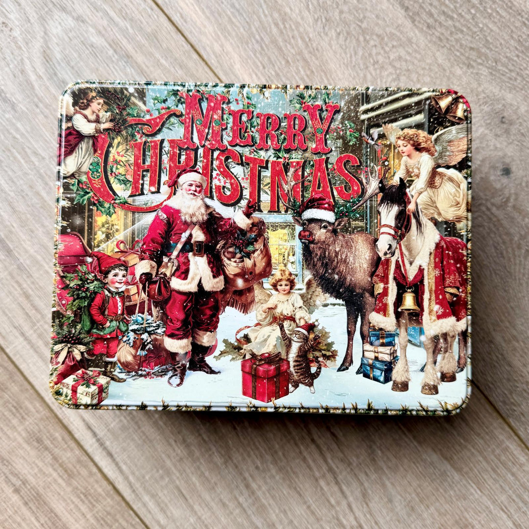 Vintage Christmas Biscuit Tin