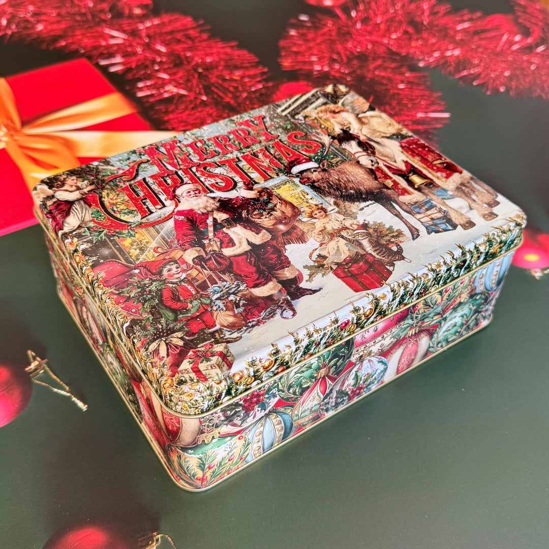 Vintage Christmas Biscuit Tin