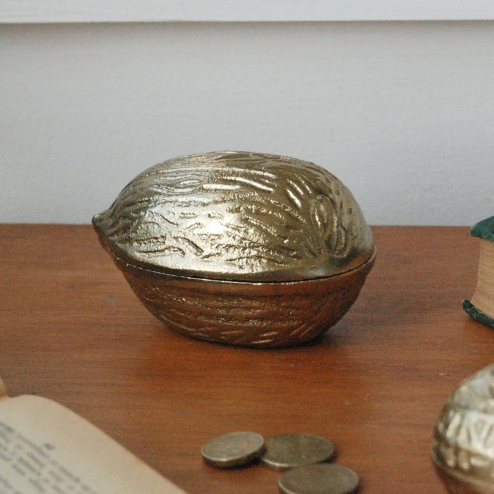 Walnut Bowl - Gold - White Moose - Ruby's Home Store