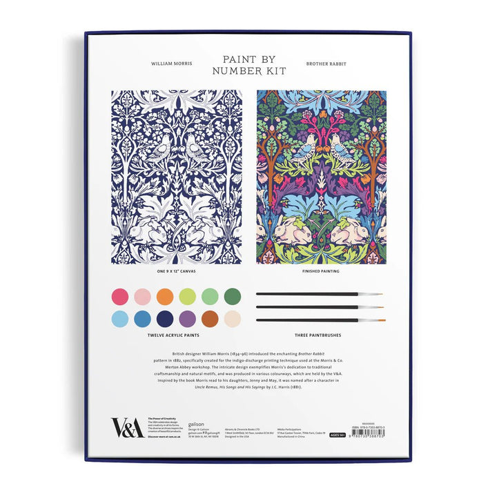 William Morris Brother Rabbit Paint by Number Kit - Ruby's Home Store