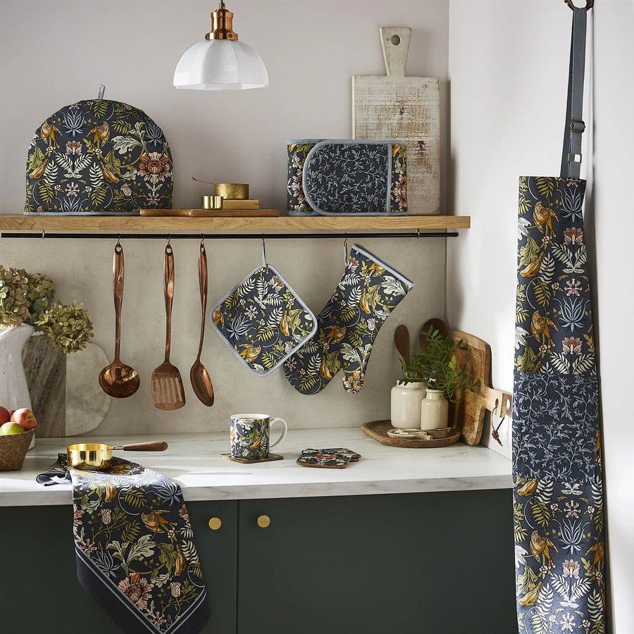 William Morris Flower and Finch Apron - Ruby's Home Store