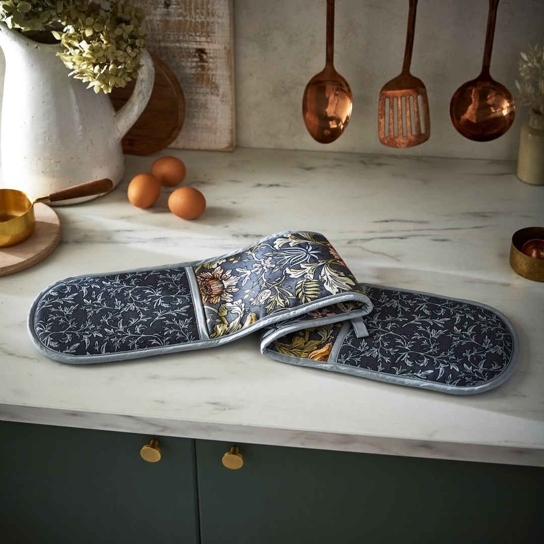 William Morris Flower and Finch Double Oven Glove - Ruby's Home Store