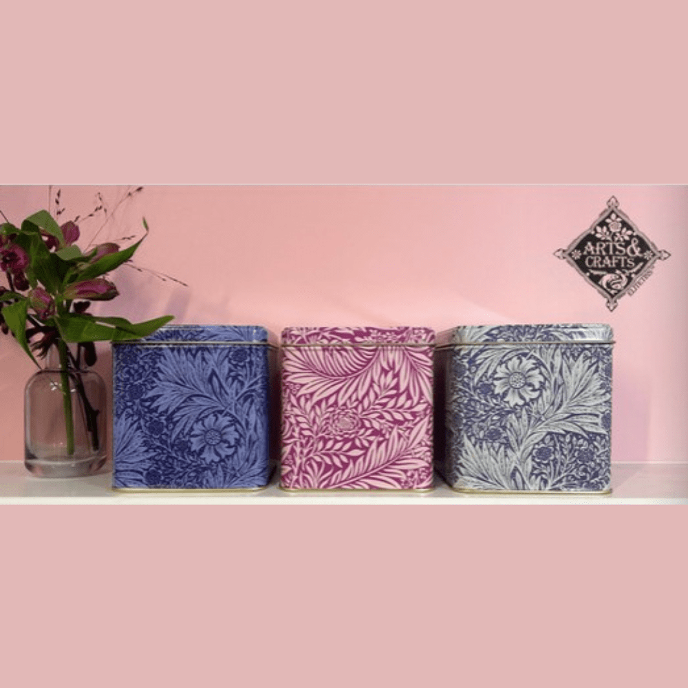 William Morris Marigold Square Canister Pack of 3 Tins - Ruby's Home Store