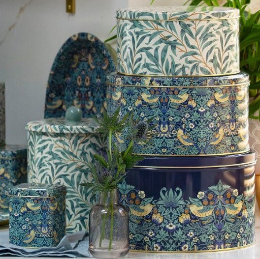 William Morris Strawberry Thief Round Cake Tins - Set of 3 - Ruby's Home Store