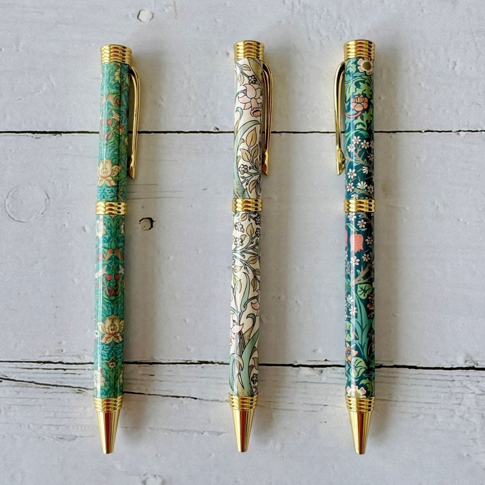 William Morris Strawberry Thief Set of 3 Pens - Ruby's Home Store