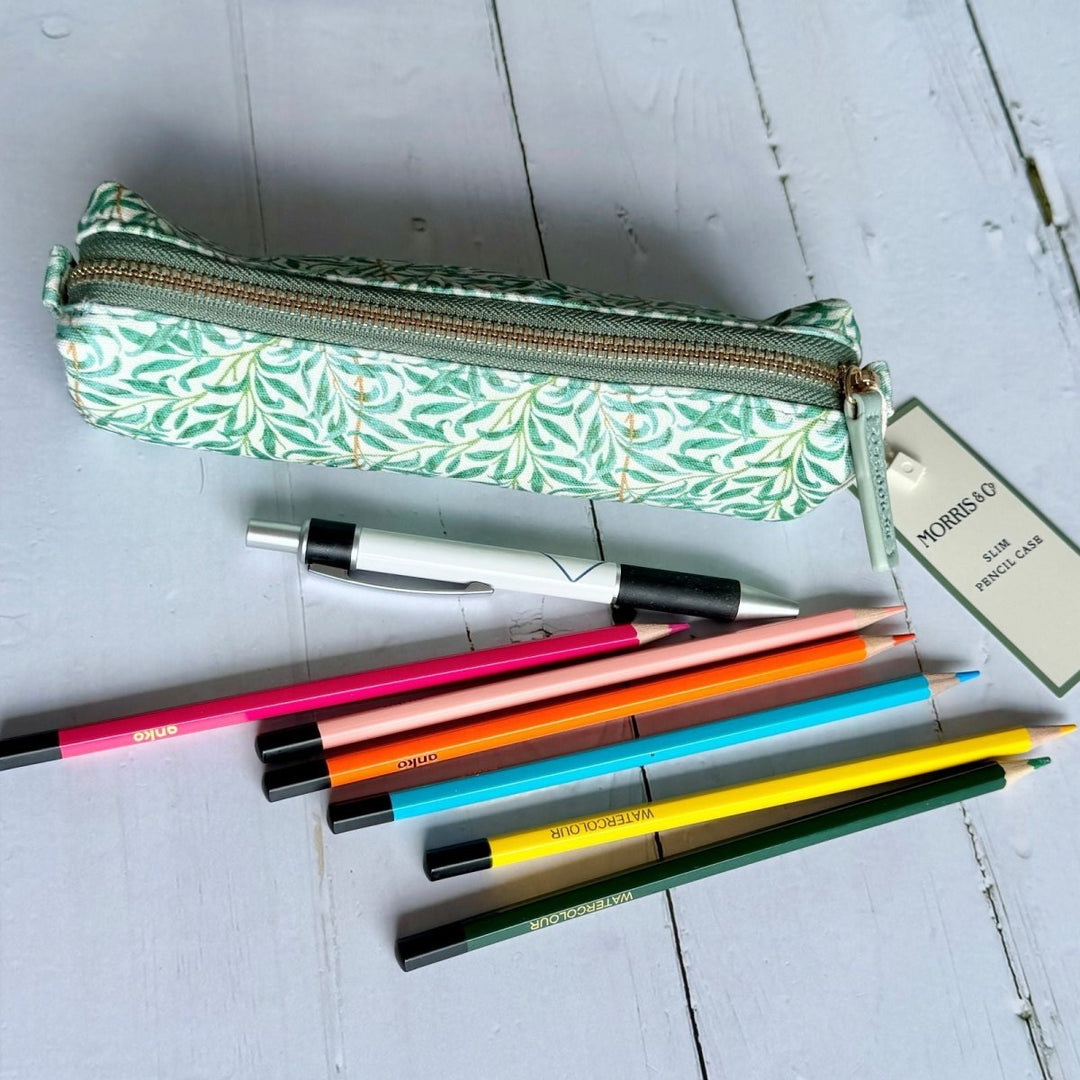 William Morris - Willow Boughs - Slim Pencil Case - Ruby&