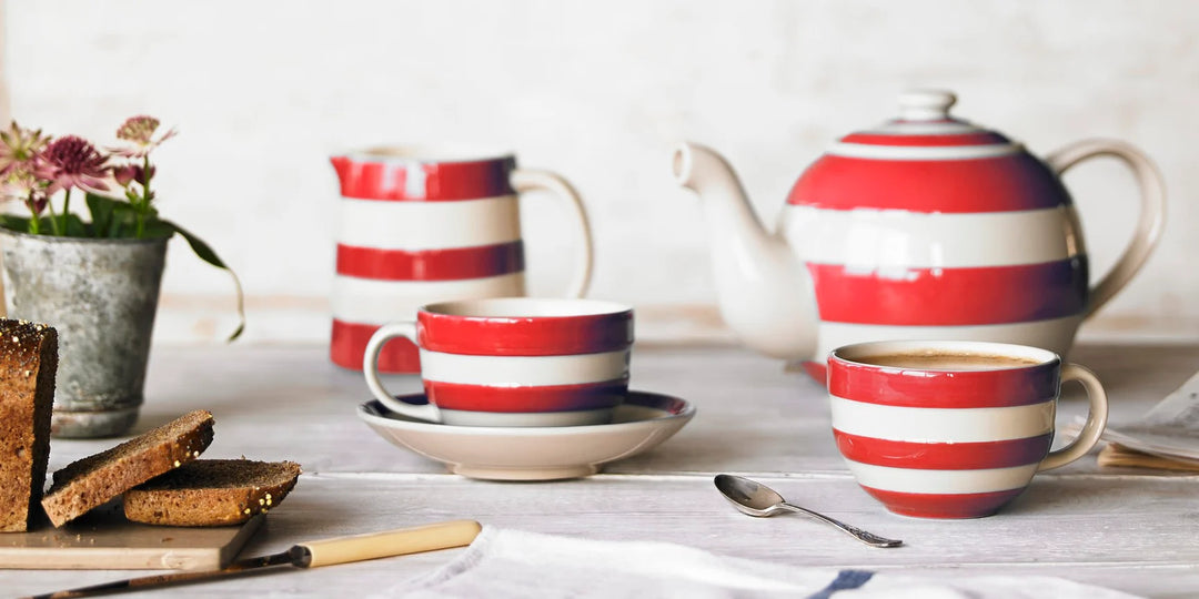 Cornishware Breakfast Cup & Saucer - Red