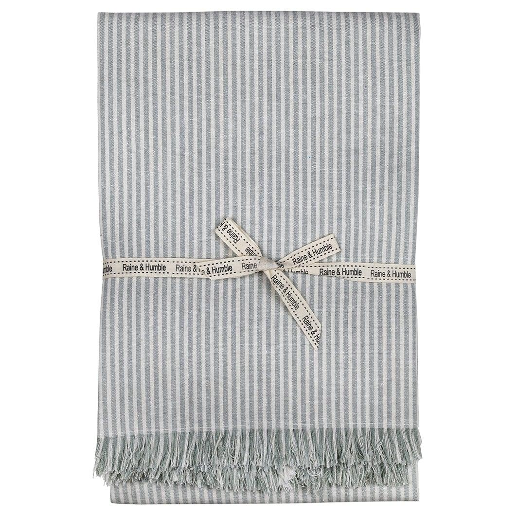 Abby Stripe Tablecloth - Light Blue - Rubys Home Store 