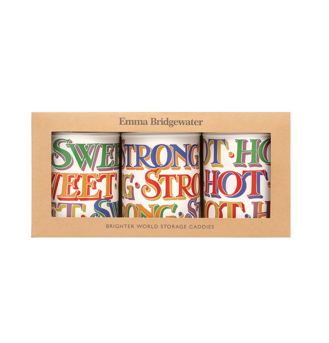 Brighter World Cannister Set of 3 - Rainbow Toast - Emma Bridgewater