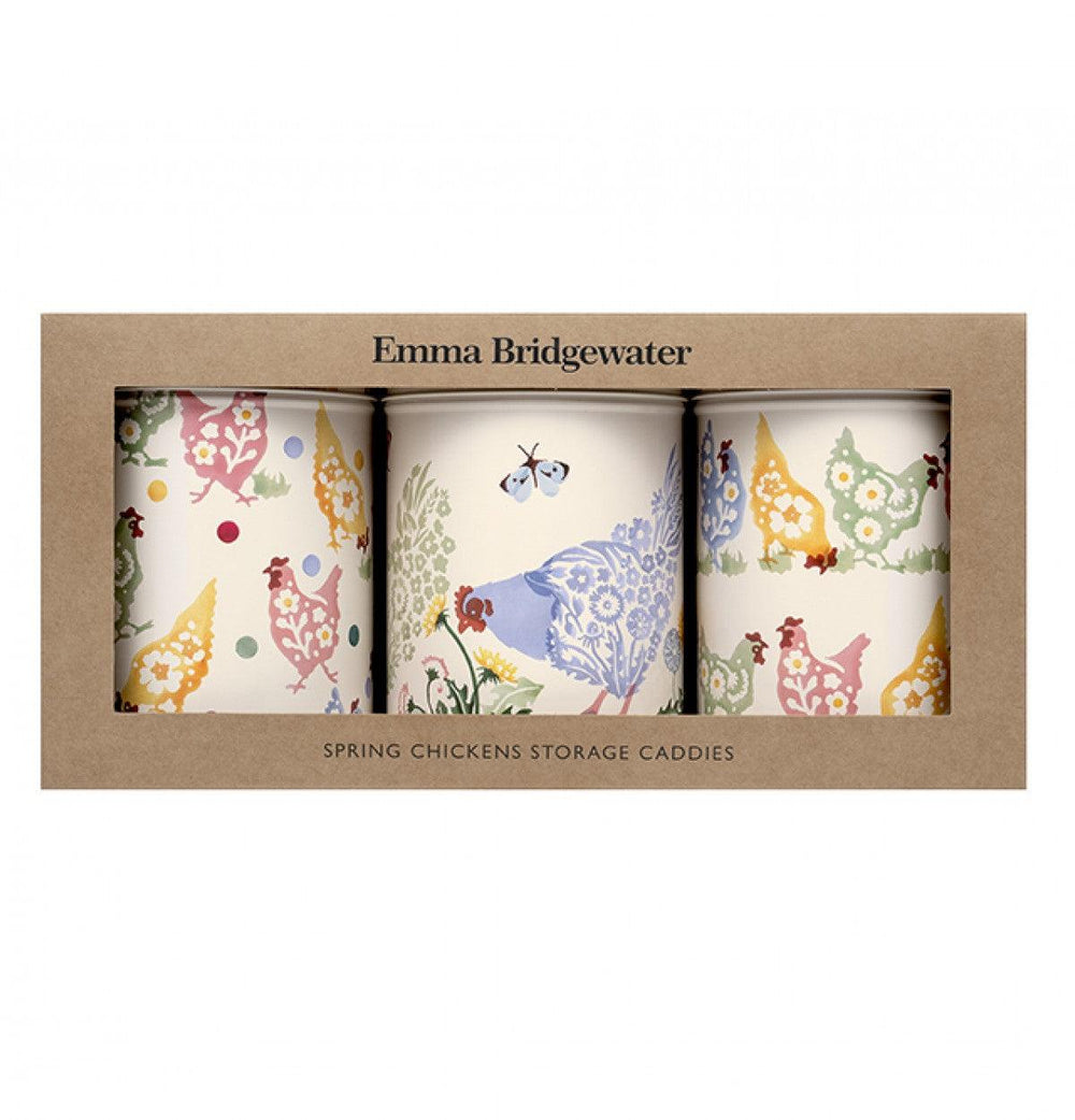 Emma Bridgewater Polka Chicken Canisters - Set of 3 - Rubys Home Store 